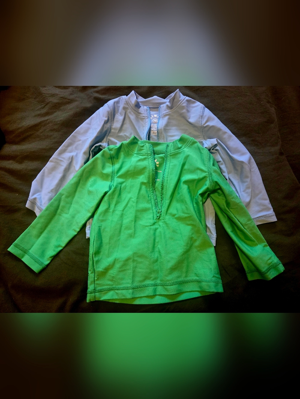 Set Of Two Primary Kids Long Rash Guards (Size 6-12 Months)
